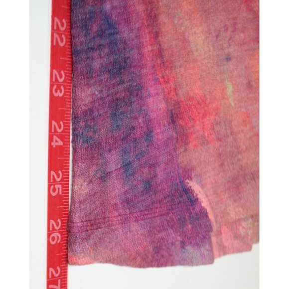 Soft Surroundings Watercolor V-Neck Long Sleeve Top Womens L 2BN51 Boho Chic - Picture 5 of 6